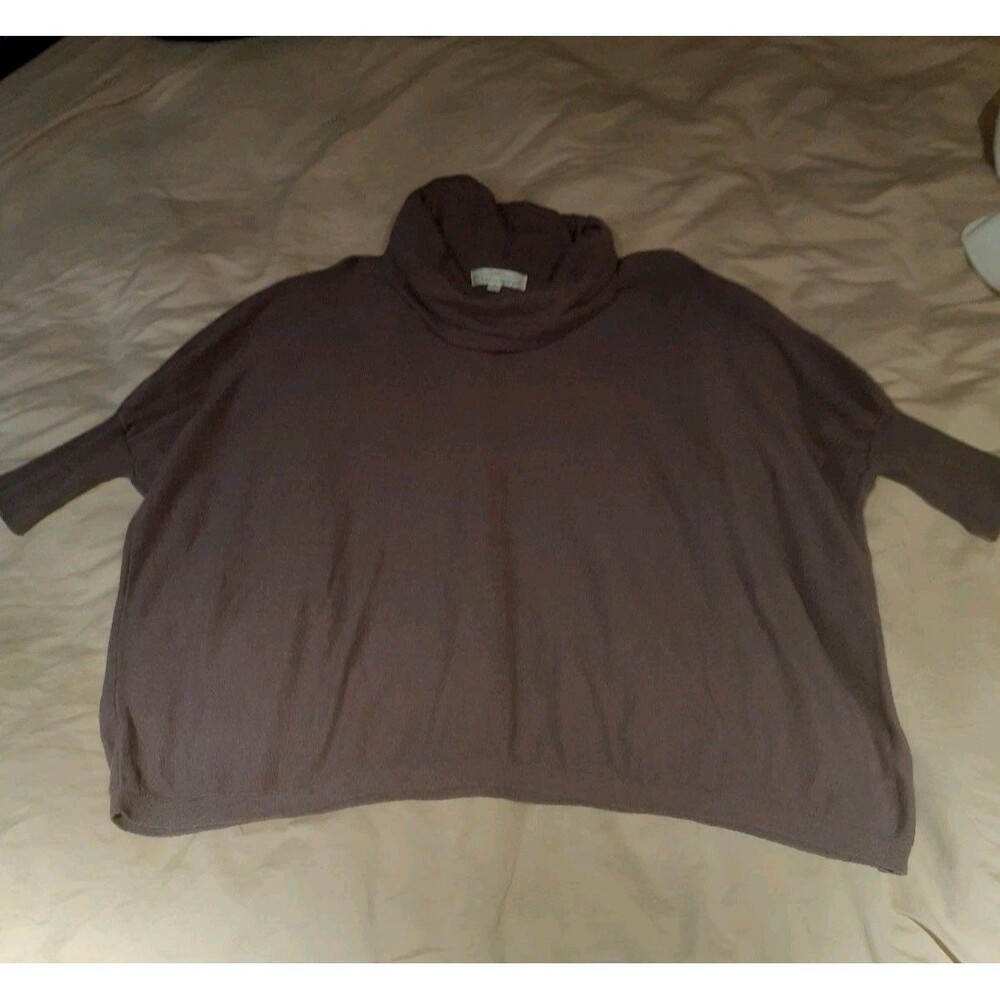 Between Me & You Cotton Wool Blend Cowl Neck Sweater Top Women's S Brown Mauve